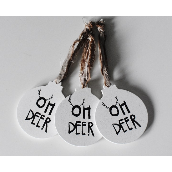 Drewniane Bombki, Oh Deer, Skandynawski Styl